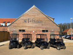 Pavilion Exterior with Golf Buggies
