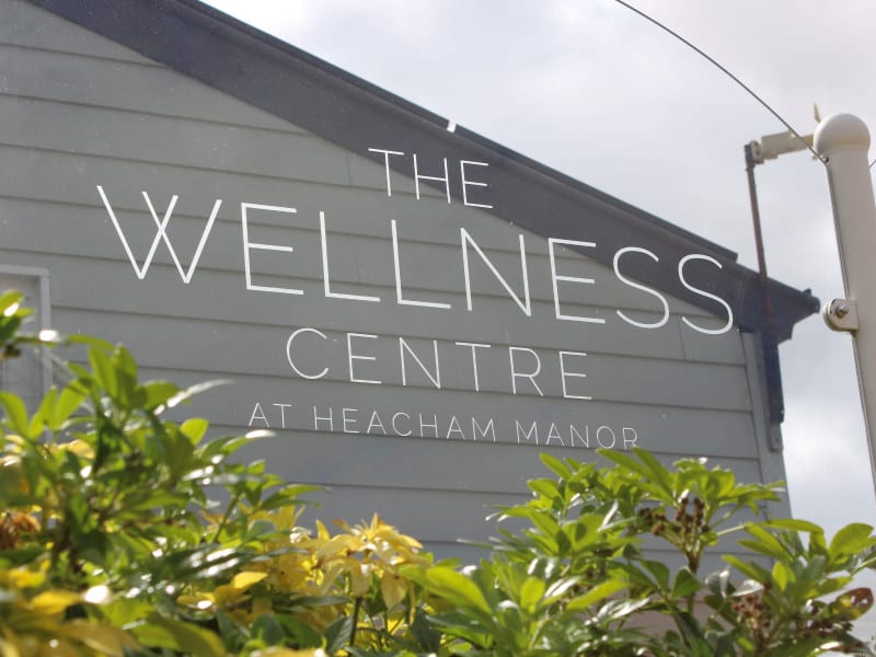 The Wellness Centre Logo on glass