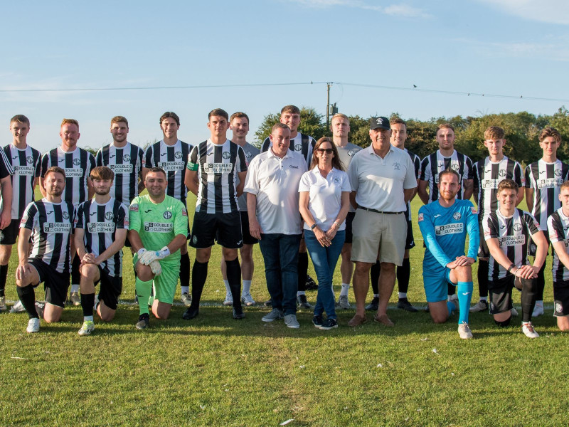 Heacham FC with Heacham Manor management team
