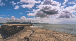 Lyme Regis sea wall.
