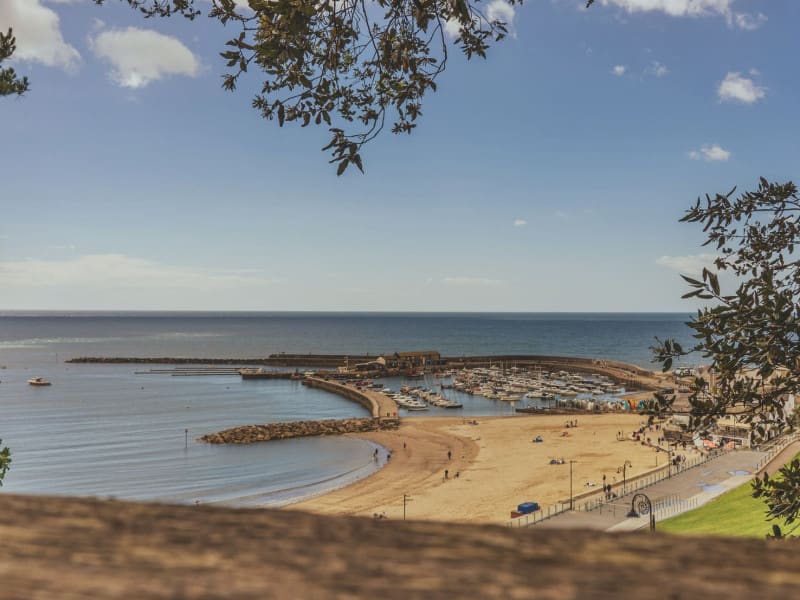 View of Lyme Regis beach.