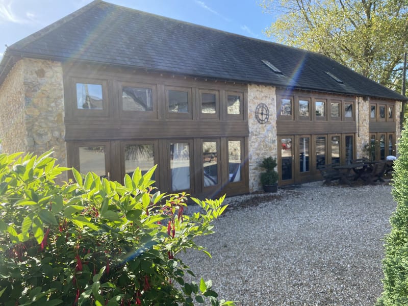 Outside view of a self catering barn.