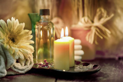 Candles in a spa