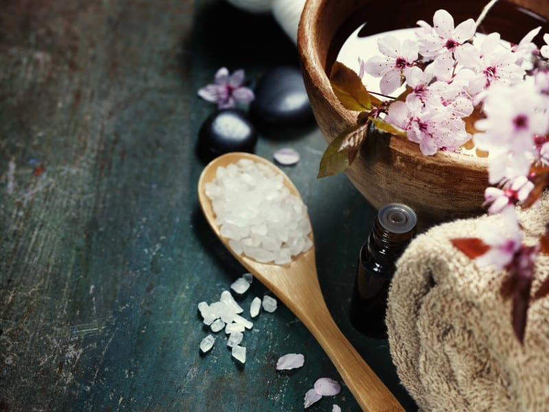 Epson salts in a spa