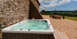 The Wagon Shed hot tub