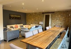 Lounge and long table in the Wagon Shed