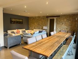 Lounge and long table in the Wagon Shed