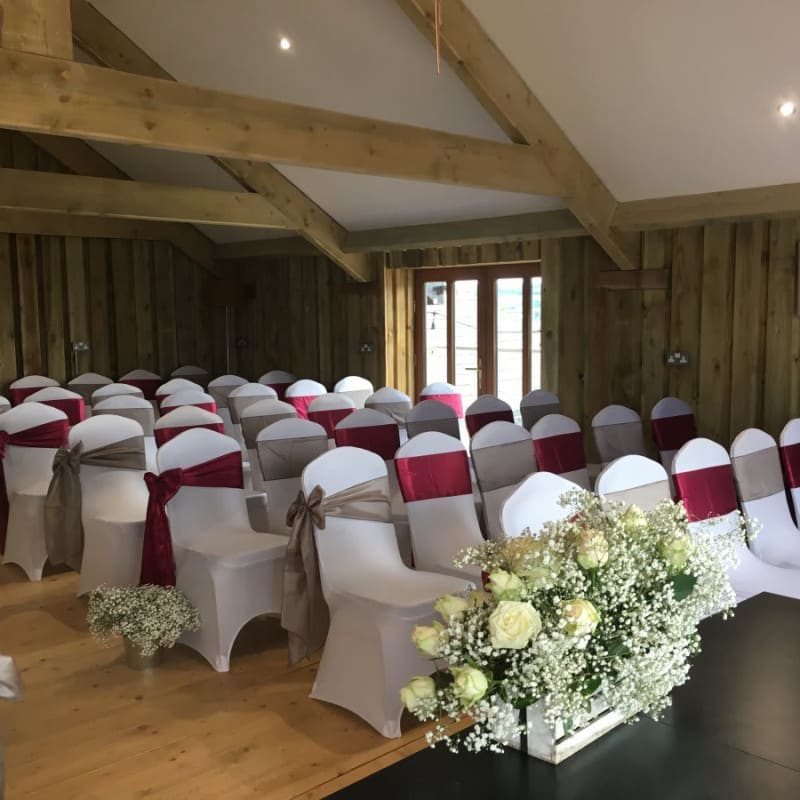 Wedding ceremony set up