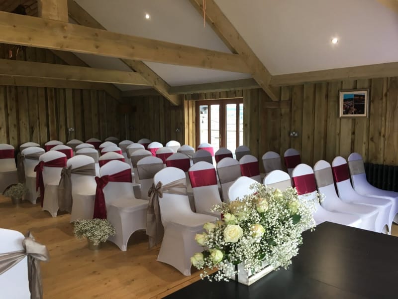 Wedding ceremony set up