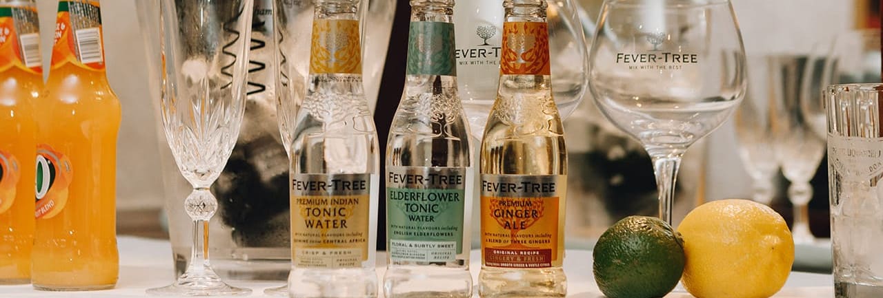 Drinks bottles in bar