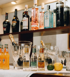 Drinks bottles in bar