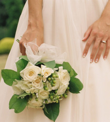 Bride with bouquet
