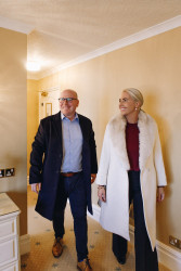 Guests entering bedroom