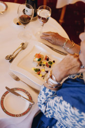 Guest in dining room