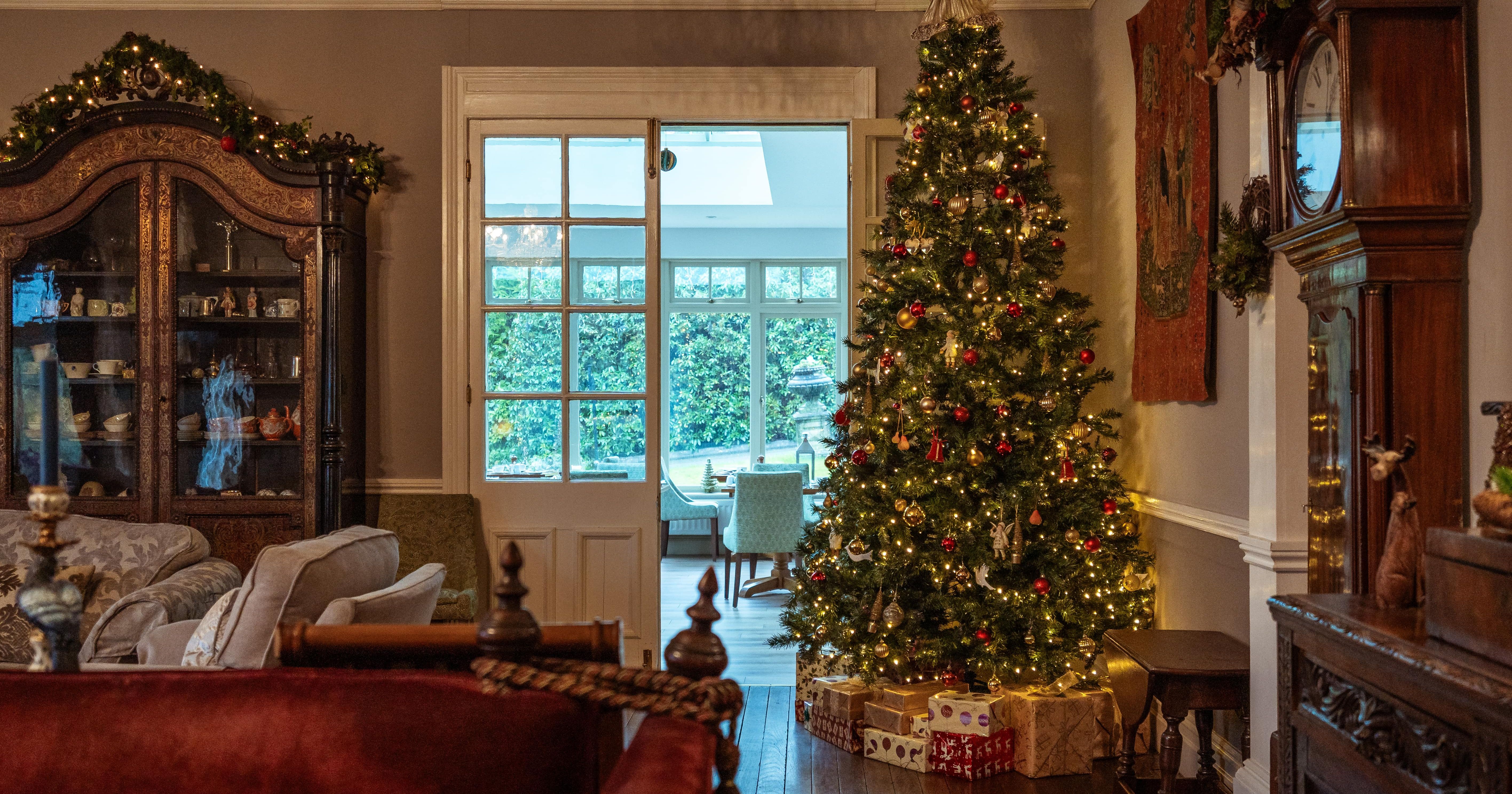 Living room with Christmas Tree