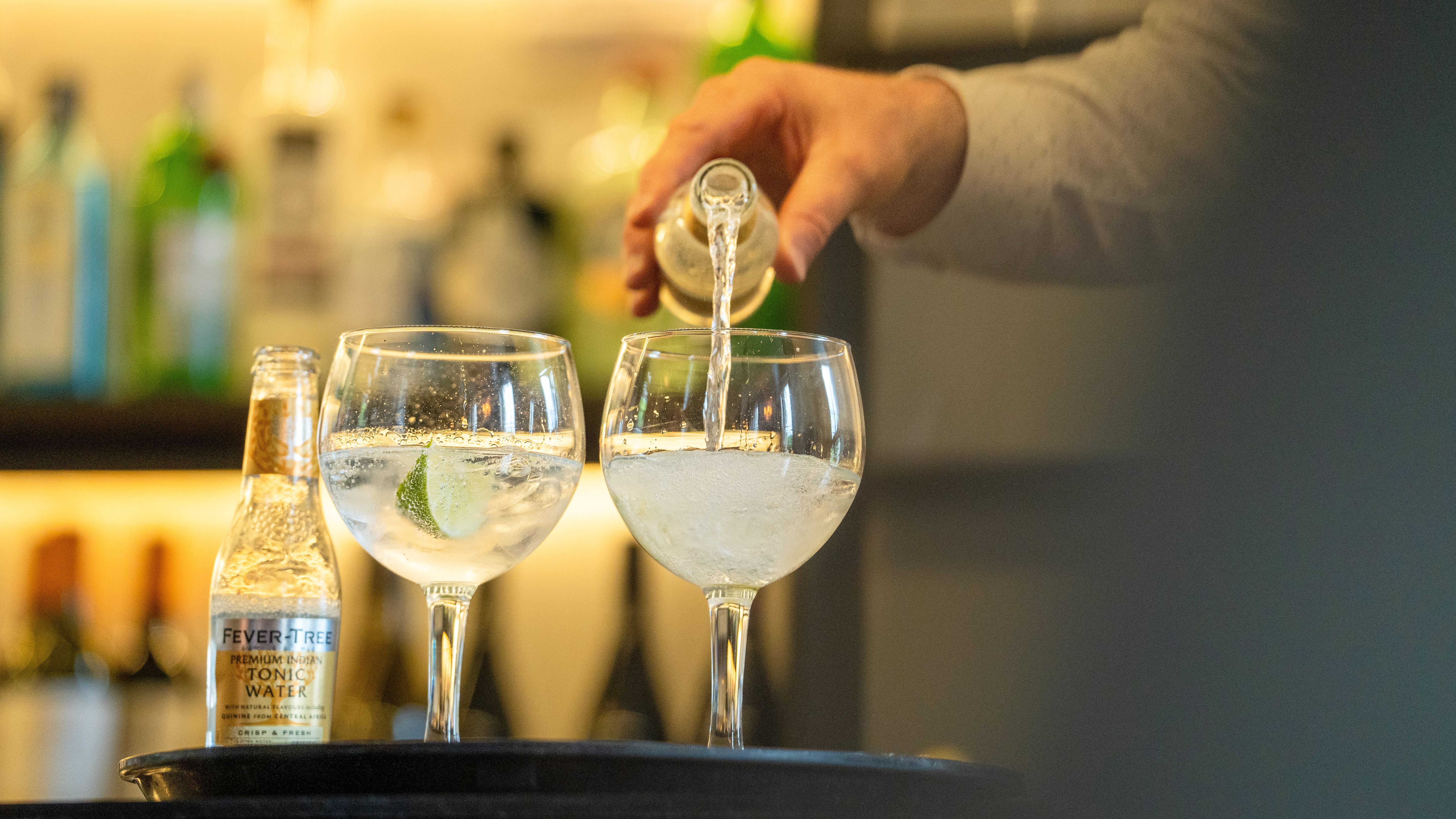 Bartender pouring a drink