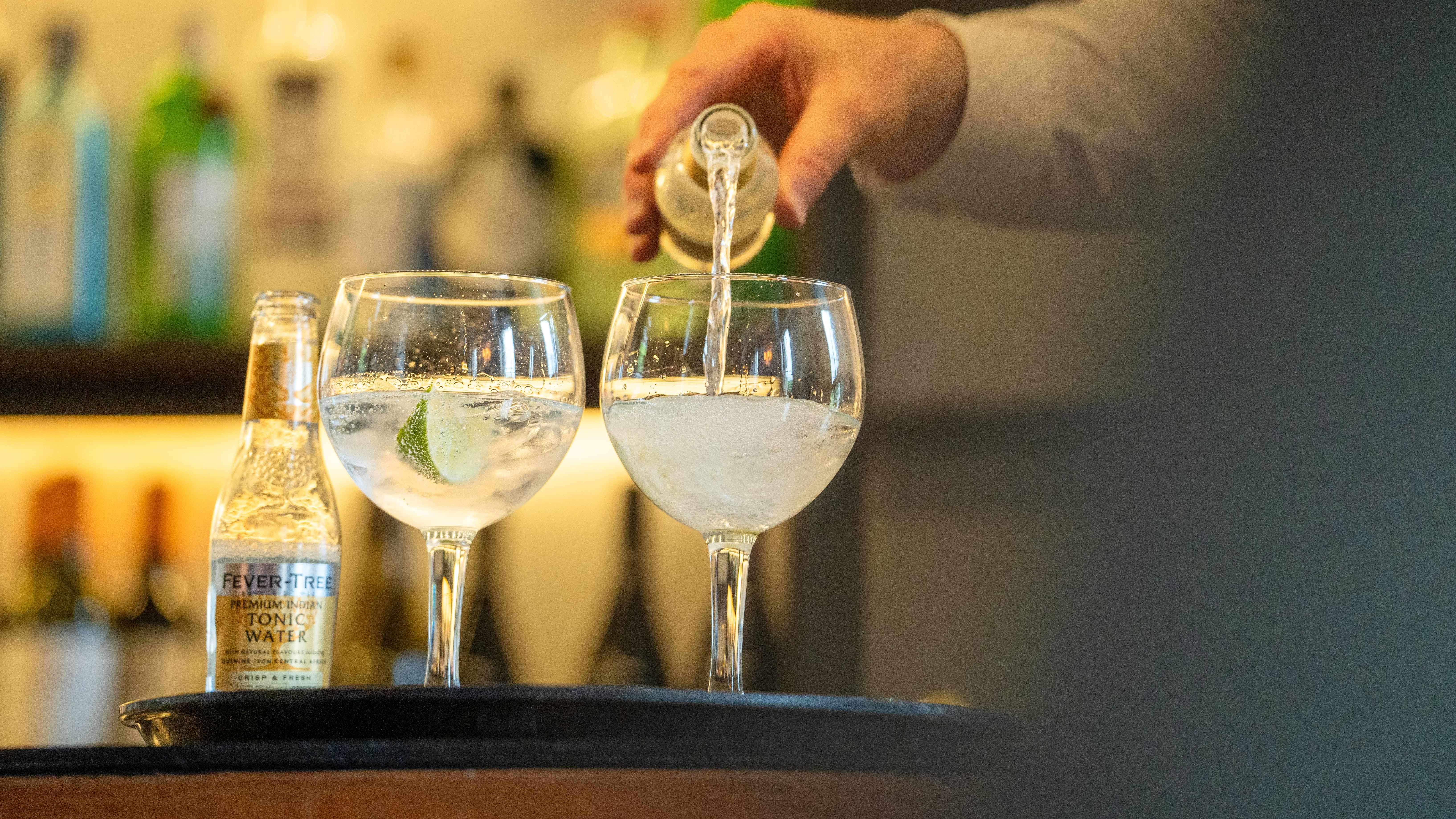 Bartender pouring a drink
