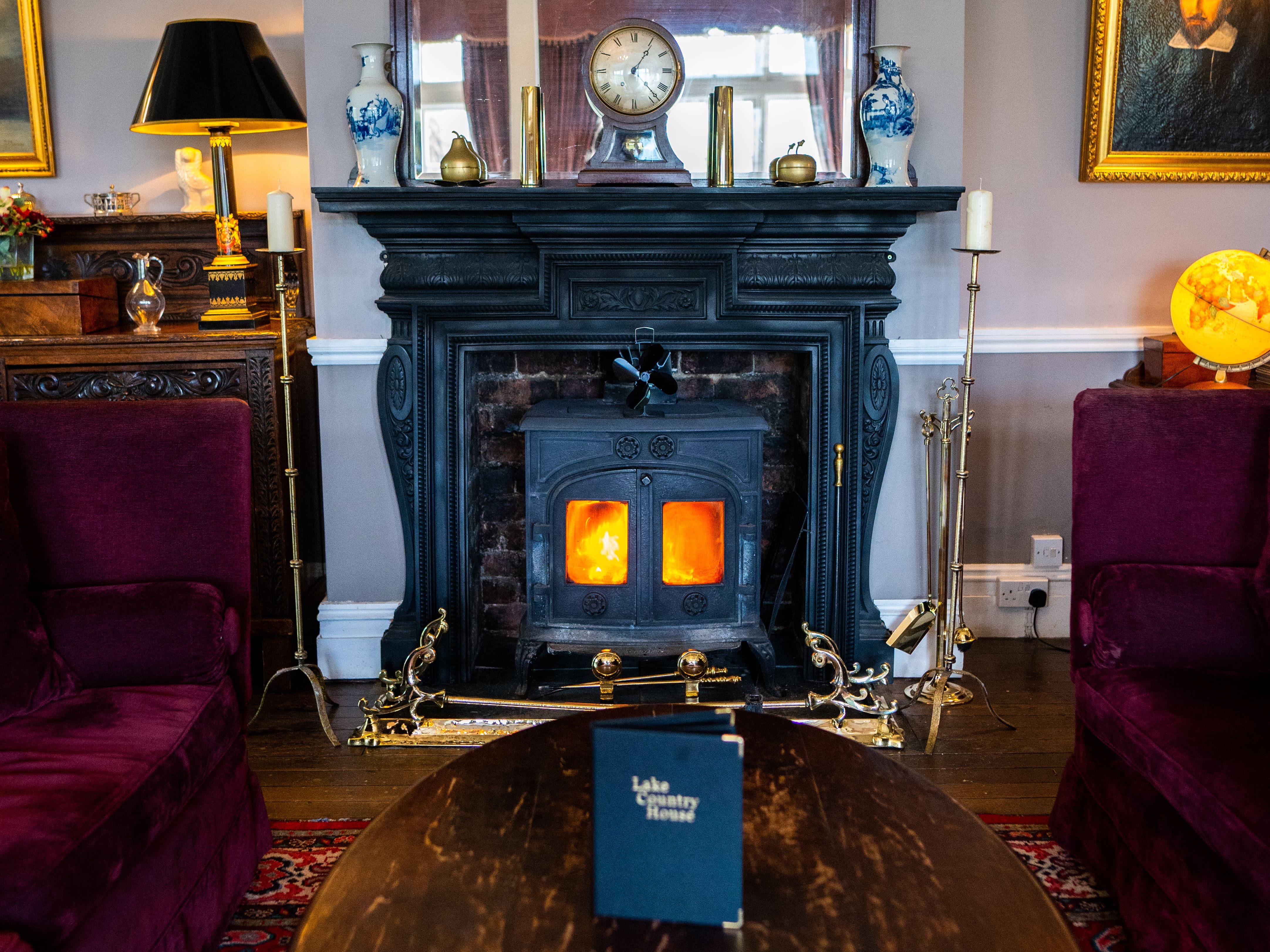 Fire place in the lounge