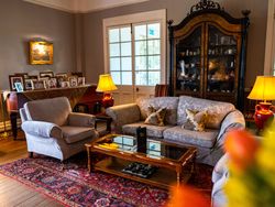 Comfy seating area in the lounge