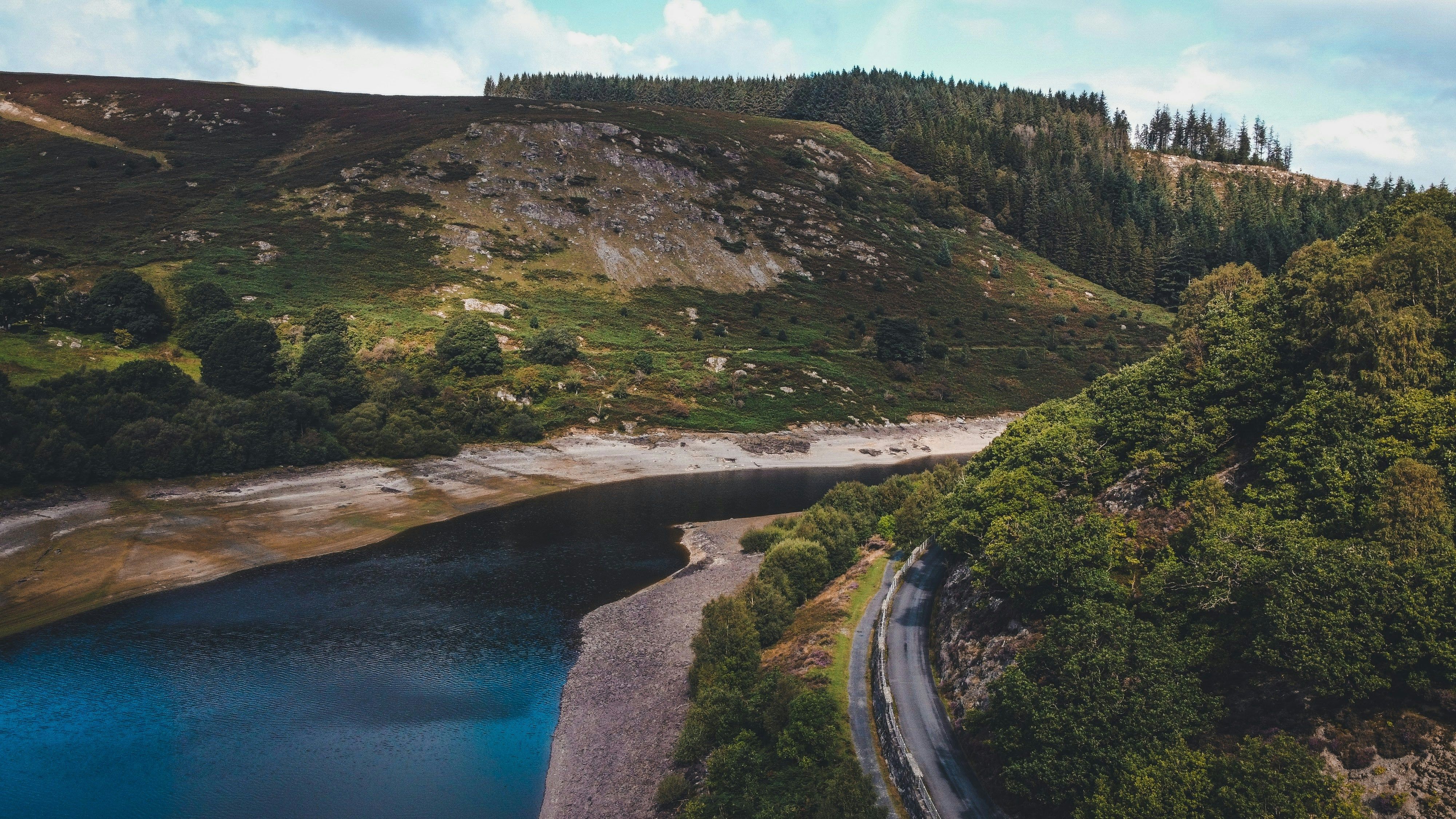 River flowing through welsh valleys