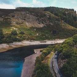 River flowing through welsh valleys