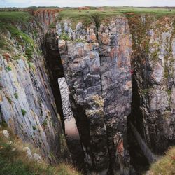 Large caves on coastline
