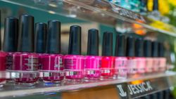 Row of nail polish