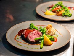 Two plates if fine dining food