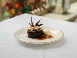 Plate of pudding