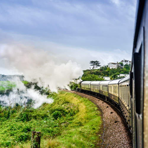 Dartmouth Steam Railway overlooking the beautiful Devon countryside