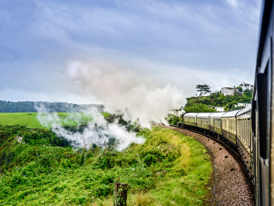 Dartmouth Steam Railway overlooking the beautiful Devon countryside