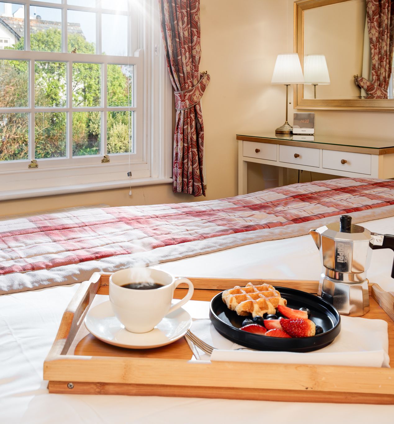 Coach House Bedroom with Tray