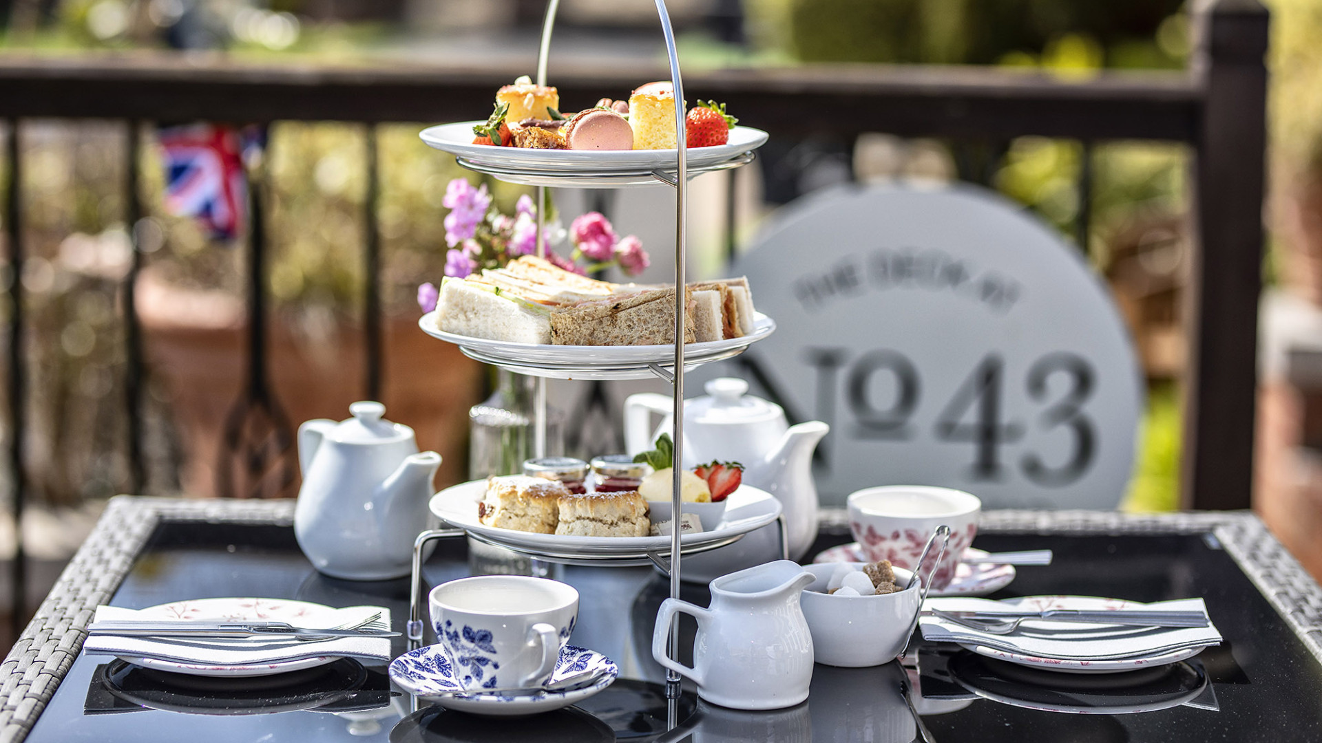 Afternoon tea on terrace
