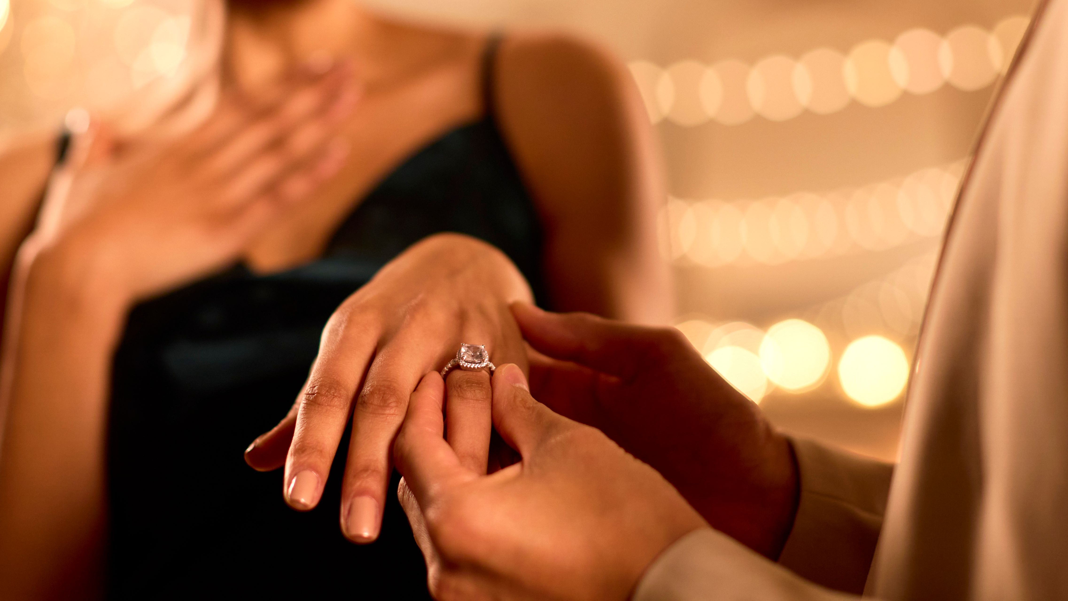 Couple getting engaged