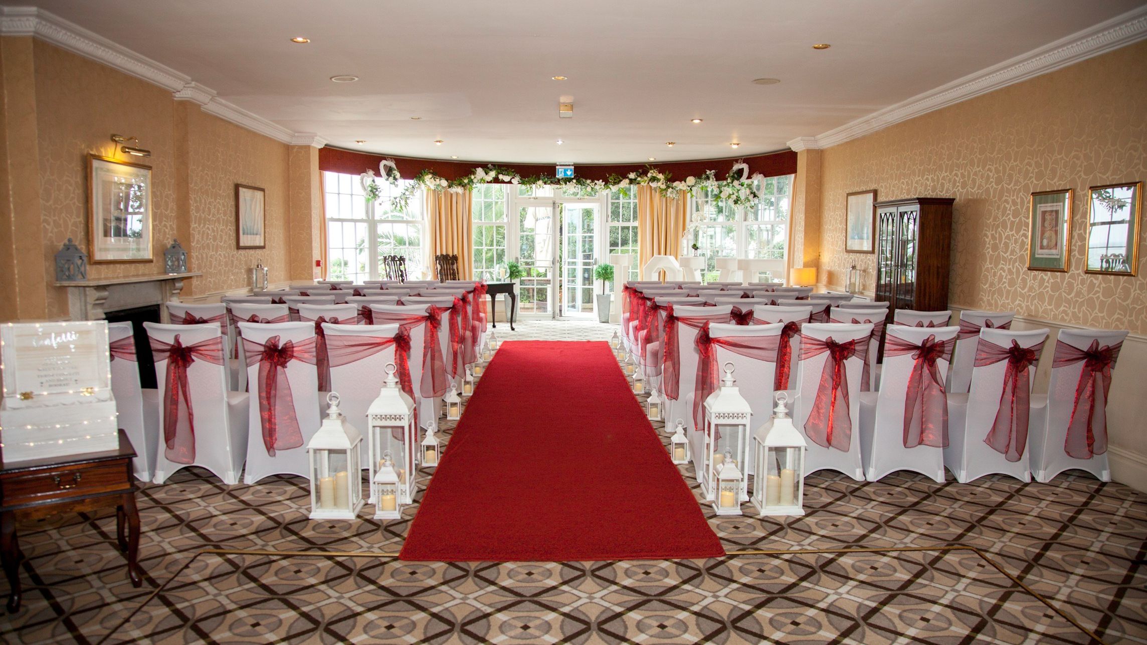 Wedding set up in the drawing room