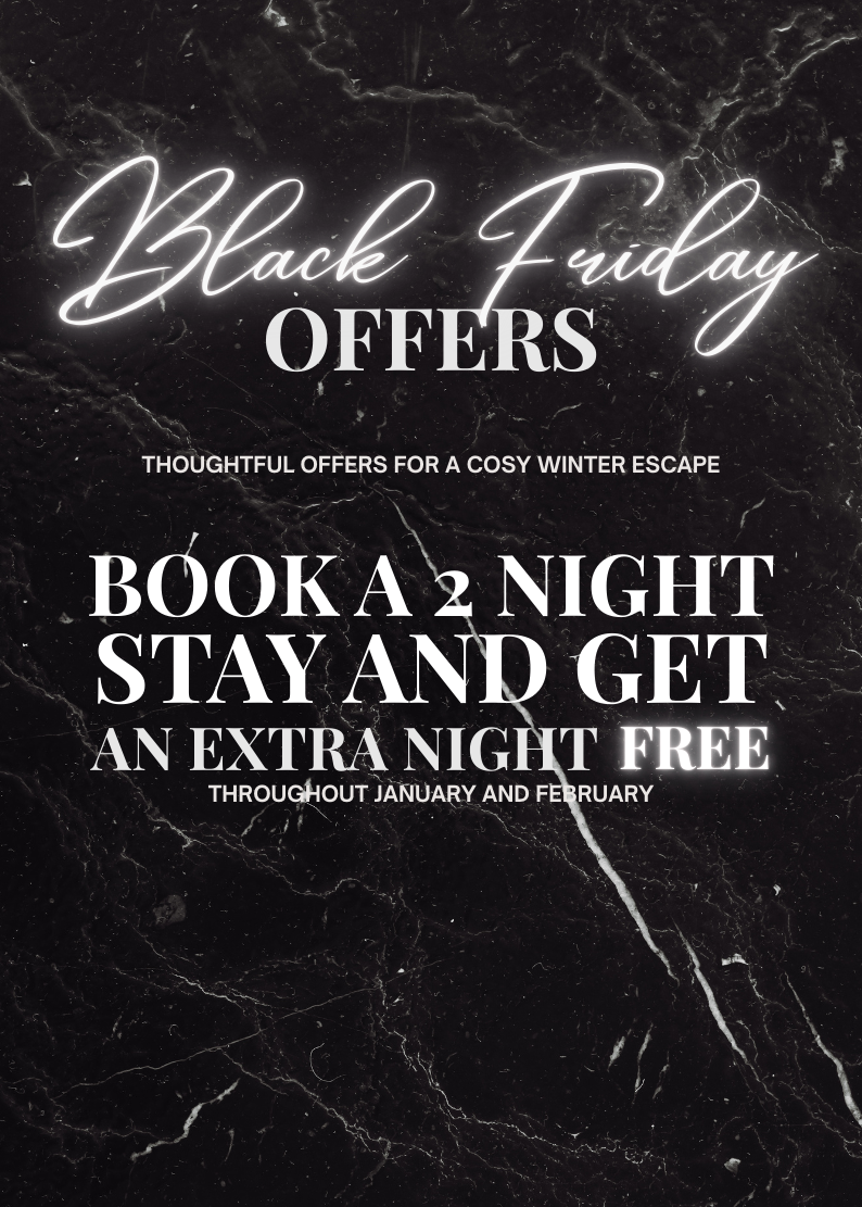 Black Friday offer for booking a 2-night stay and getting an extra night free throughout January and February