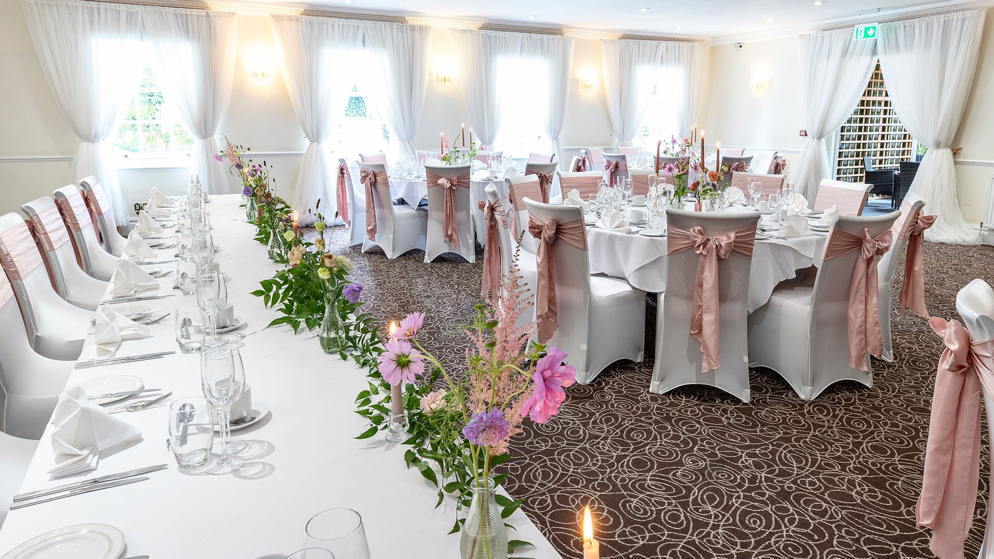 Garden suite set up for wedding