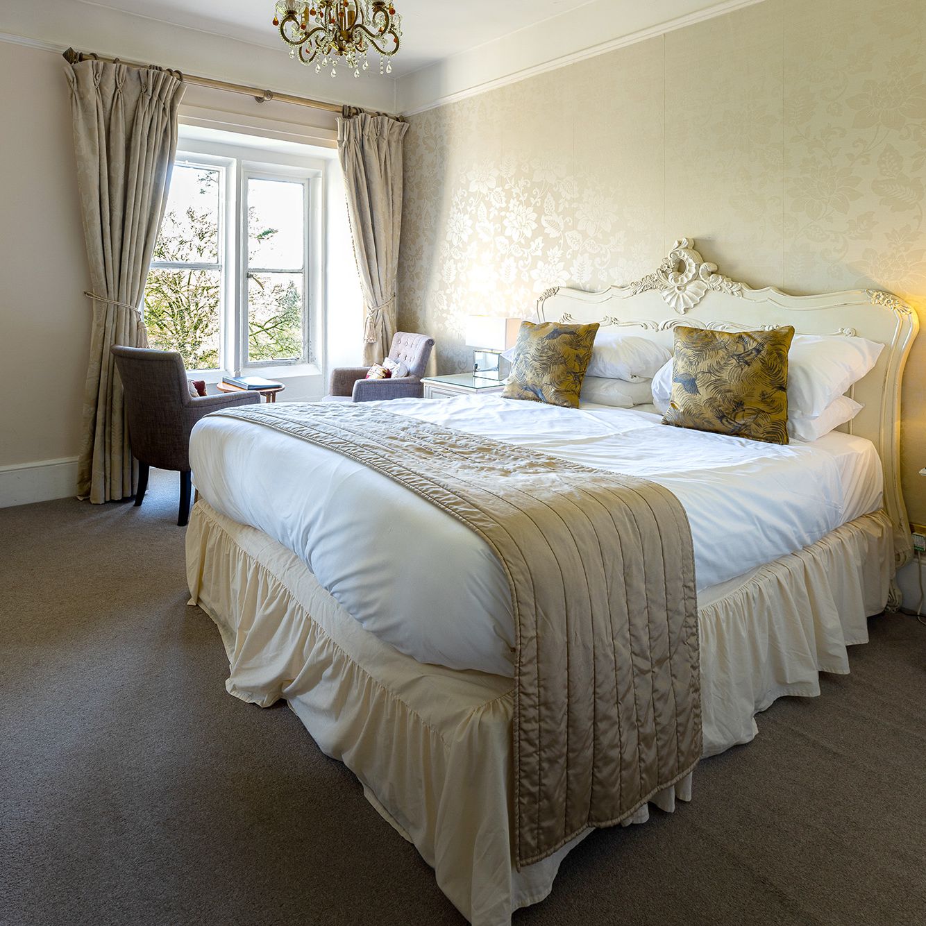 elegant period style hotel bedroom