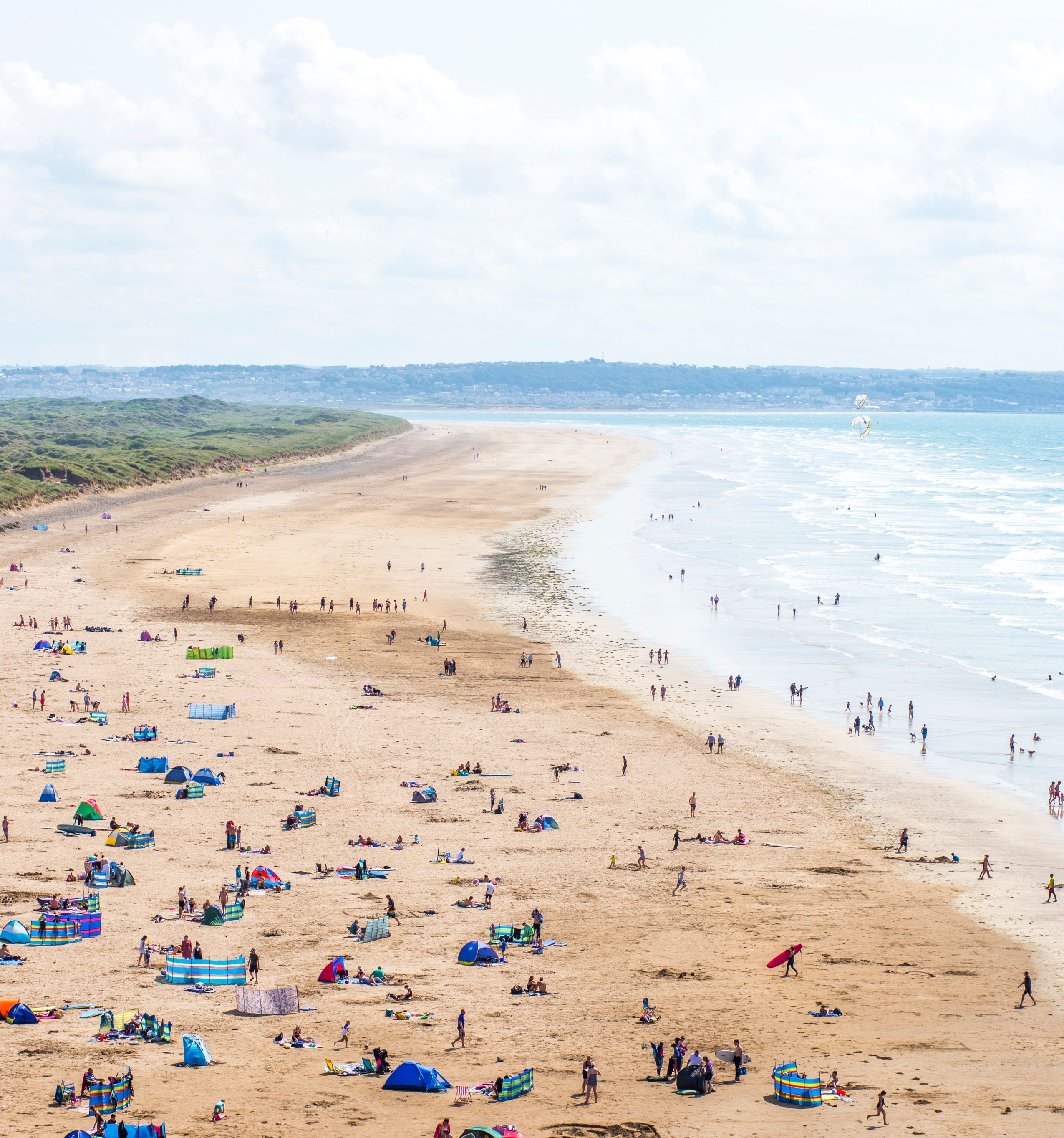 Tourists on saunton sands