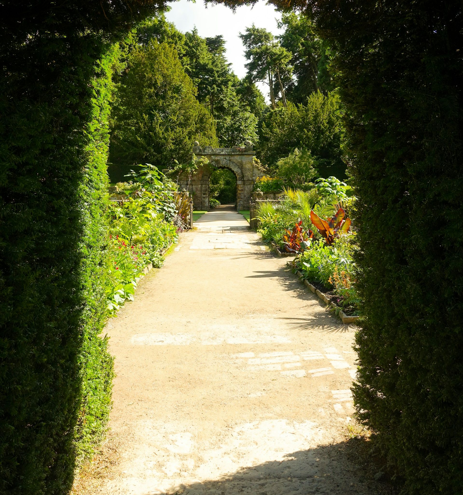 a path through to a green garden