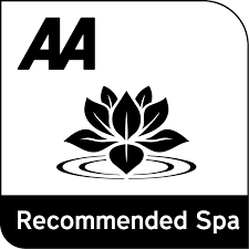 AA Recommended Spa badge featuring a lotus flower, recognising Northcote Manor Spa for quality and guest experience.
