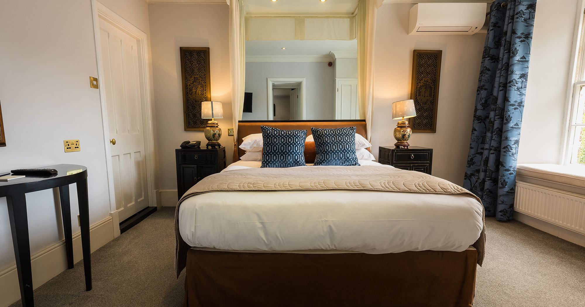 lavish over-bed canopy hotel suite