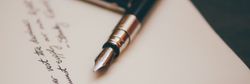 Hand writing on paper