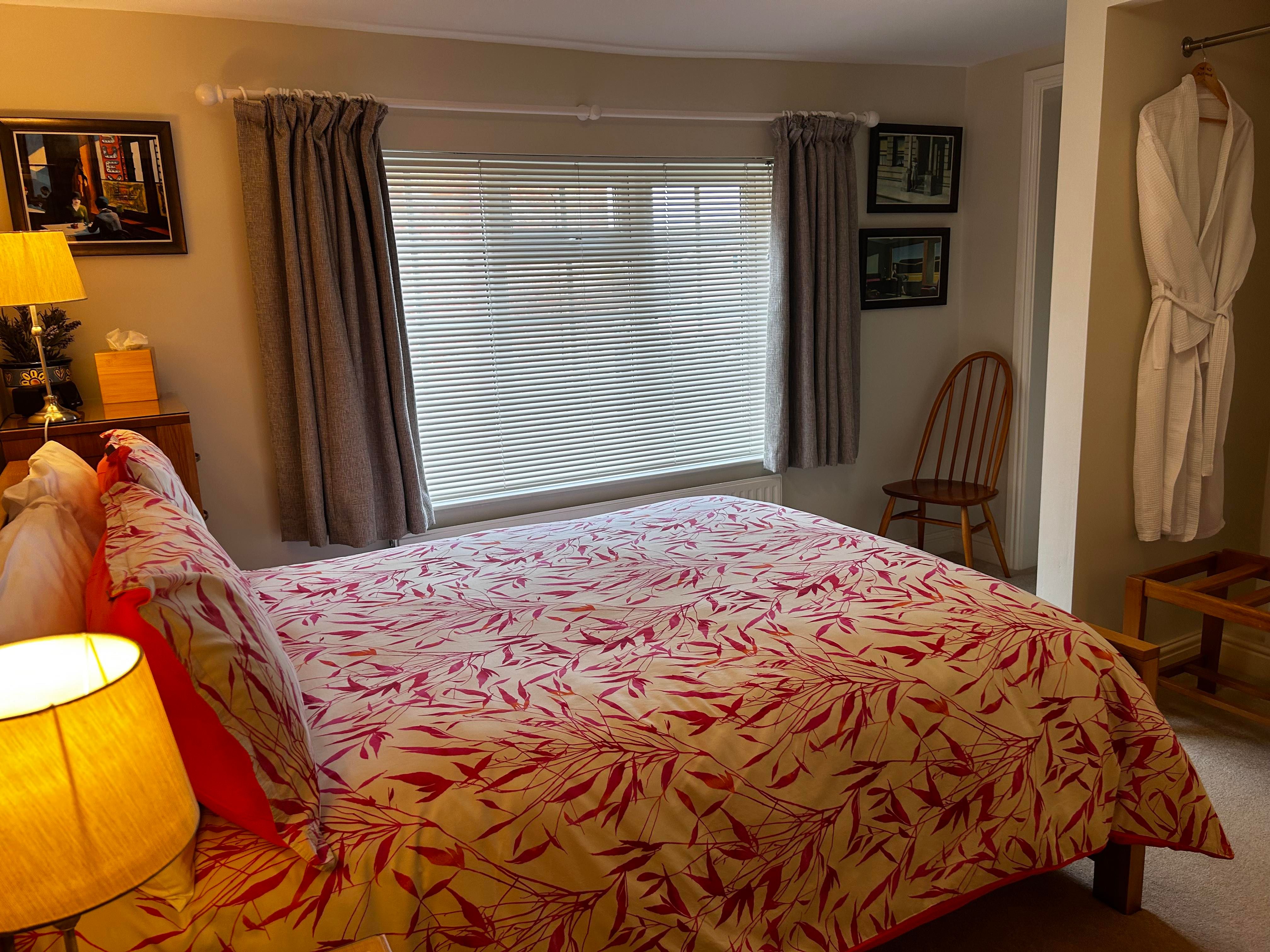 Bed and window from entrance to Bedroom 2