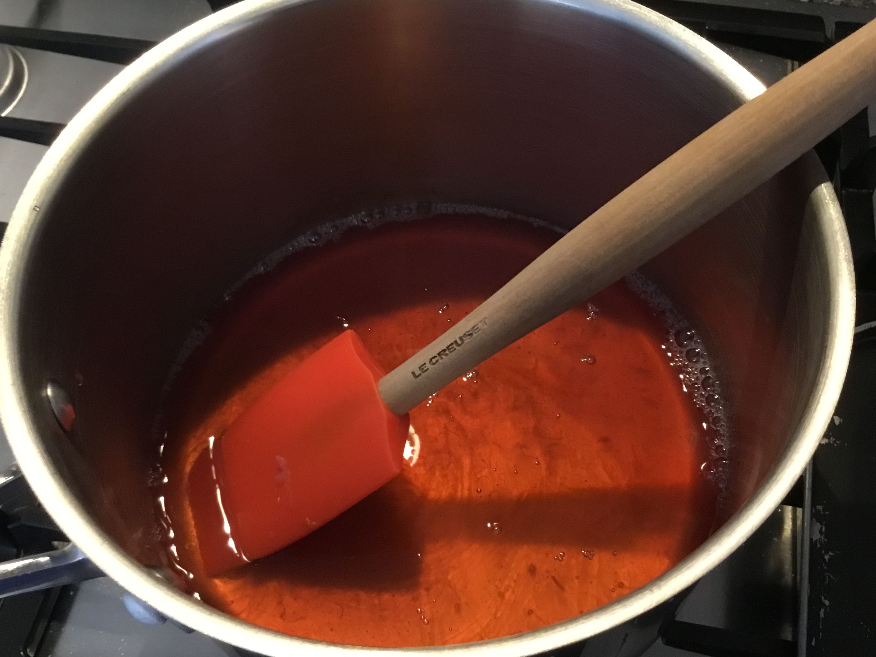 Pan with Rhubarb juice and honey