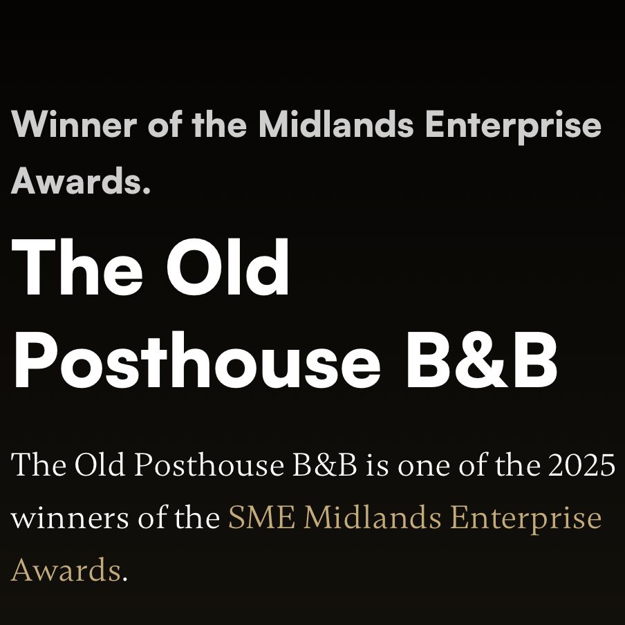 SME News The Old Posthouse B&B winner of the Midlands Enterprise Awards 2025
