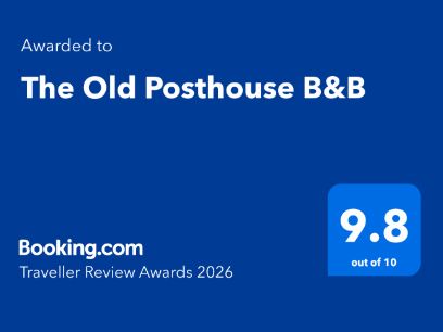 Booking.com Traveller Review Awards 2026 awarded to The Old Posthouse B&B with a score of 9.8 out of 10.