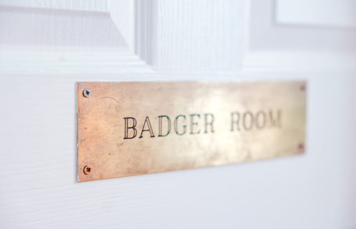 Badger Door Sign