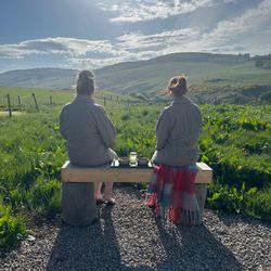 Girls looking at Scottish Glen