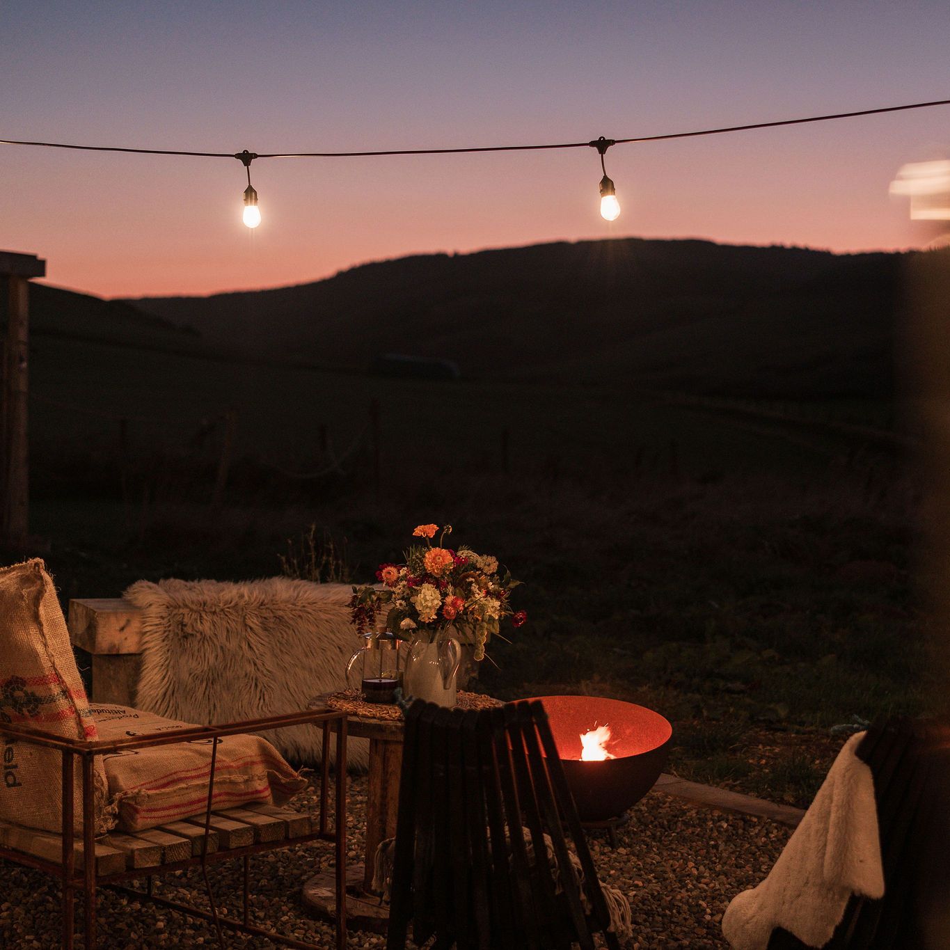 Maycroft Wild Spa at sunset